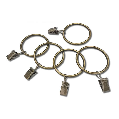 1 1/4" Metal Rings With Clips