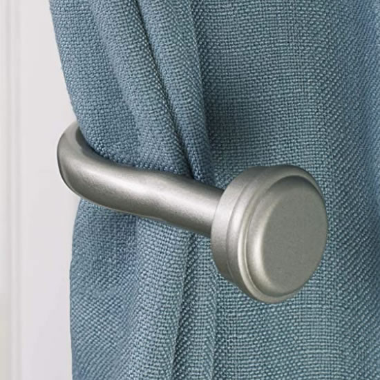 Brushed Nickel 6" Inch Cap Curtain Holdback