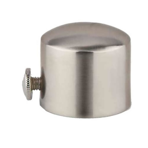 Polished Stainless Steel Round Curtain Rod End Cap