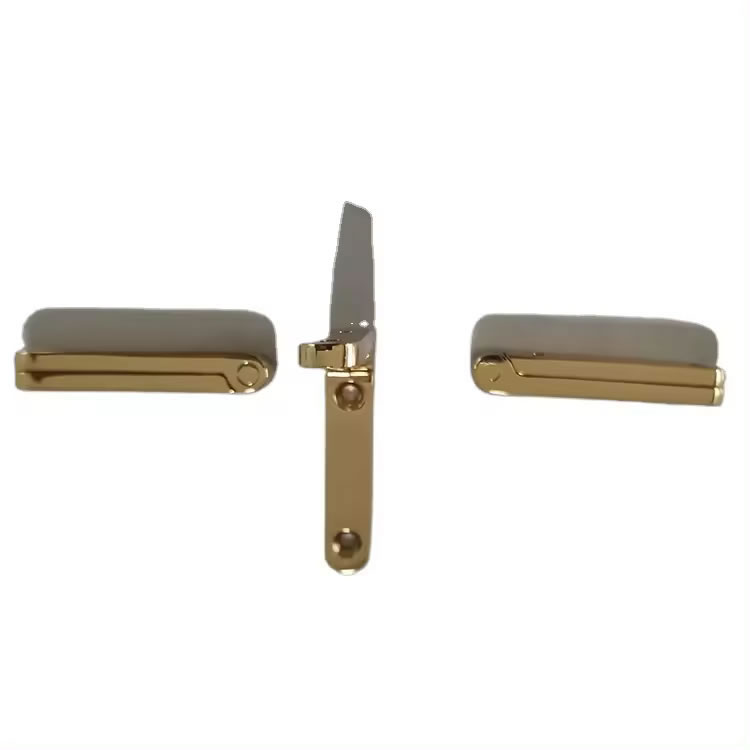 L High Quality Furniture Hardware Fitting Invisible Brass Gift Box tin hinges using for wooden box